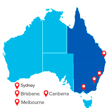 Mapa Brisbane y Gold Coast